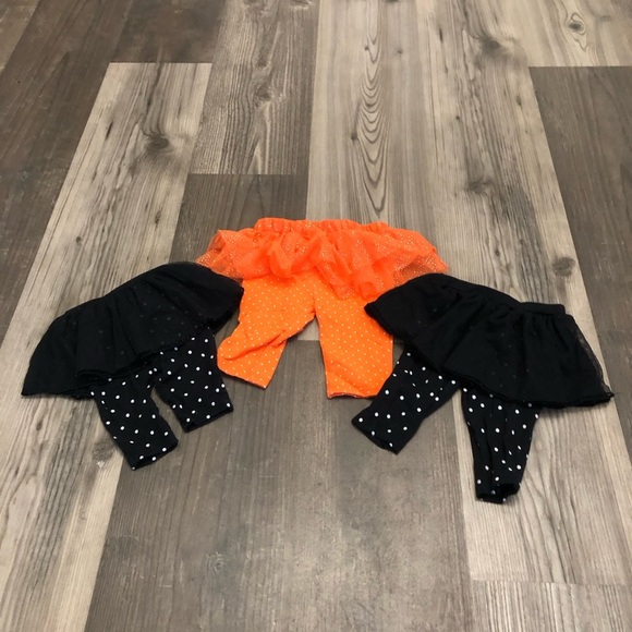 Girls Halloween Tutu Leggings Bundle 3 Months‎ - Picture 1 of 6